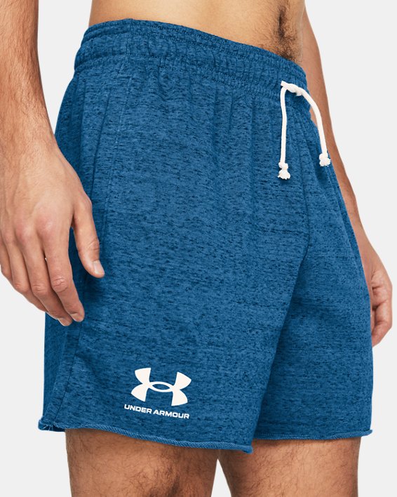 Men's UA Rival Terry 6" Shorts, Blue, pdpMainDesktop image number 3